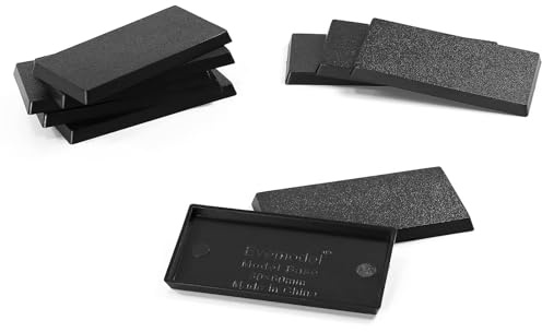 Evemodel Rechteckig Base Modell Basis aus Kunststoff für Figuren oder Miniaturen für War Games Tisch Dekoration (10 Stück 30*60mm)