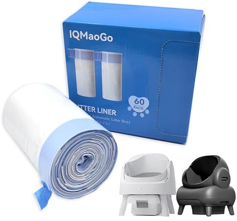 Lot de 60 Sacs Litiere Autonettoyants pour Chat, Compatibles avec la Litiere Autonettoyante M1