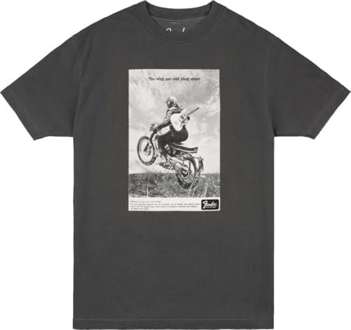 Fender Vintage Ad T-Shirt Motorradfahrer, S