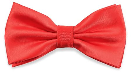 Massi Morino Fliege Herren Rot vorgebunden und verstellbar - Rote Anzug Herrenfliege | Bow Tie mit großer Farbauswahl