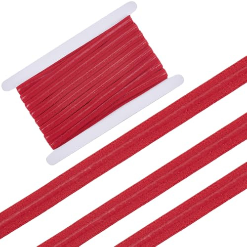 GORGECRAFT 10 Yards X 12mm Flaches Rutschfestes GummiSilikon Greifer Elastisches Rolle Mit 5mm Gummi StretchFaser GurtZum Nähen Basteln DIY StirnKleidungsstücke Hüte Taschen