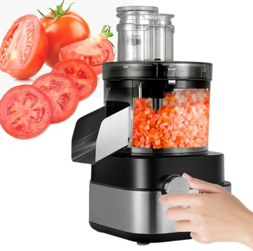 Hachoir à LéGumes Commercial 5 L, Processeur éLectrique De Coupe-Pommes De Terre, Broyeur De LéGumes, Mixeur à Viande, Pour éMincer, Couper En DéS, DéChiqueter, 600 W,220V
