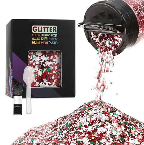 Creative 50g Snowflake Droplets Christmas Snowflake Sequins Slimes Accessory for Craft and Art Projects