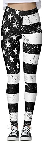 Luckywaqng Aufbewahrungsbox Lustig Frauen-Farben-Hosen-amerikanische USA-Gamaschen, die Flagge patriotisch für Yoga-Yoga-Hosen Laufen Lassen Schulrucksack 9 Klasse Junge (Black, S)