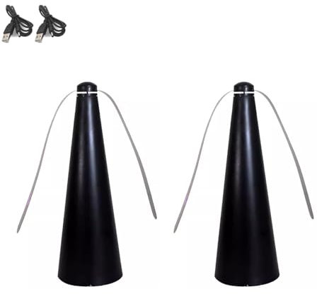 SIGANDG Repellente per Mosche, 2 x Ventilatore Repellente Portatile da Tavolo, Scacciamosche Elettrico con Gancio, Ventilatore Anti Mosche, Scaccia Mosche da Cibo.