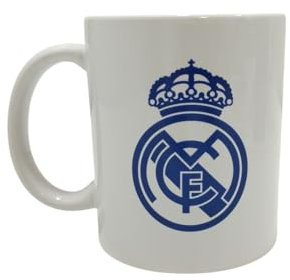 JYC CREATIVE Cadeaux R. Madrid, tasses, bouteilles, assiette décorative, thermos, produits exclusifs pour fans, cadeaux idéaux pour les fans de football, accessoires de Madrid, (tasse blanche)