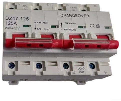 Strom-zu-Generator-Wechselschalter, 125 A, einphasig, 240 V, 400 V, für sichere Energieübertragung (80 A)