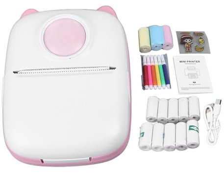 lvifloae Small Instant Pocket Printer Multifunctional Mini Portable Bluetooth Mobile Thermal Printer for Study Graphics, Anatomical Diagrams, Photos, Students