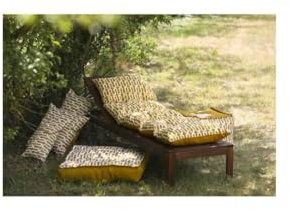 JARDIN PRIVE Coussin Bain de Soleil Flocons Electro - Cumin