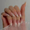 KQueenest Glitzer Press on Nails French, Ombré Rosa Nägel zum Aufkleben Mandel Mittel, Glasiert Bling Fake Nails Gradient, Luxus Künstliche Nägel Set für Frauen, 24 Stück