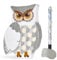 WERNNSAI Eulen Piñata – Geburtstags Pinata Deko Junge Kindergeburtstag Weiße Eulen Piñata mit Augenbinde Stab Geburtstagsparty Magische Party Decoration Babyparty Partyspiel Zubehör