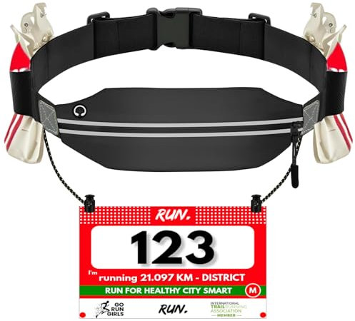 Vicloon Ceinture de Course, Banane Porte Telephone Sport, Ceinture Sport Sacs, Bananes de Sport Réglable Etanche Running Belt, pour Course à Pied, Jogging, Gym - Femme et Homme (Noir)