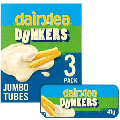 Dunkers Jumbo Dairylea Tubes Cheese Snacks 3x41g (1 Pack of 3x41g)