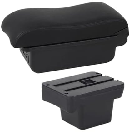 HPZPRPCEW Für VW Für Caddy 5 2024 Armlehnenbox Innenausstattung(B black line 3USB)
