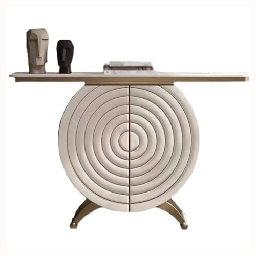AILIUXIAOYAN Table d'entrée Console étroite Moderne avec Rangement, Table de canapé en Bois Imitation marbre for Salon(L)
