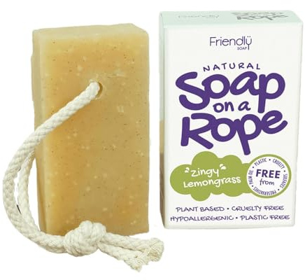 Friendly Soap Natural Zingy Lemongrass Soap On A Rope 125g