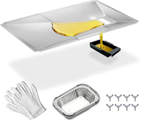 Universal Fettwanne Gasgrill mit Auffangschale, 60-80cm Fettauffangschale Gasgrill für 3/4/5/6-Brenner Gasgrill, Fettwanne für Nexgrill, Charbroil, Dyna-Glo, Kenmore, BHG, Expert und mehr Gasgrills