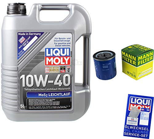 EISENFELS Filter Set Inspektionspaket 5 Liter Motoröl MoS2 Leichtlauf 10W-40 Ölfilter