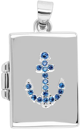 Akzent Anhänger für Damen in 925 Silber, 100% Wasserfest & Hautverträglich