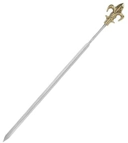 Westmark Schaschlikspieße-Set, 3tlg., Länge: 24,5 cm, Rostfreier Edelstahl/Messing, Lilie, Silber/Gold, 12652270, Edelstahl Silber Gold, Länge: 25 cm