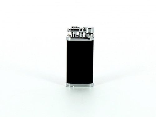 IM Corona Pfeifenfeuerzeug Old Boy chrom/schwarz mit integriertem Stopfer