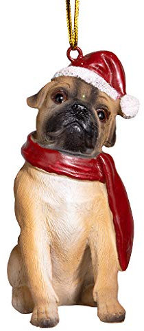 Design Toscano Christmas Ornaments, Weihnachten Mops Ferienhundeornamente