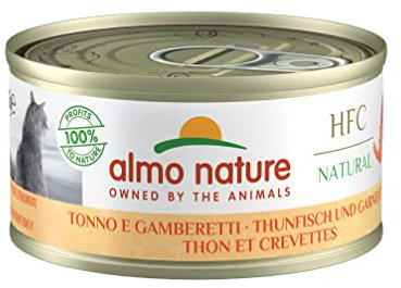 almo nature HFC Jelly Katzenfutter nass -Thunfisch und Garnelen 24er Pack (24 x 70g)