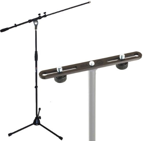 K&M Stereo Bar 23550 + keepdrum Mikrofonständer mit Galgen