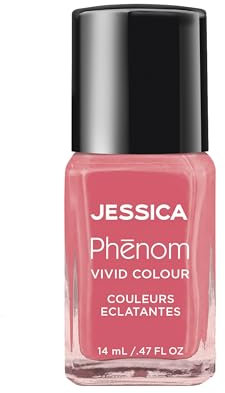 JESSICA | Phenom Vivid Colour Nail Polish | Long-lasting Gel-like Nail Polish without UV Lights coming in vivid & pigmented colours | Rare Rose | 14 ml