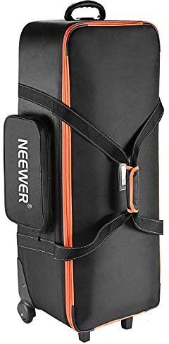 Neewer Photo Studio Equipment Trolley Carry Bag 38x15x11/96x39x29cm with Straps Padded Compartment Wheel, Handle for Light Stand, Tripod, Strobe Light, Umbrella, Photo Studio and Other Accessories
