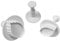 PME RL530 Prägeausstecher mit geädertem Rosenblatt, kleines, mittelgroßes und großes Format, Kunststoff, Weiß, Set of 3
