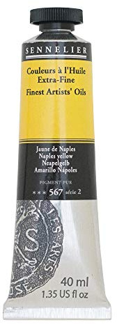 SENNELIER Artists' Extra Fine Oil, 40 ml Tube, Series 2, Naples Yellow, (10-130411-567)