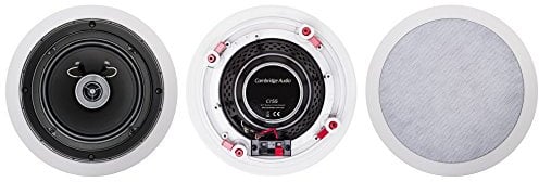Cambridge Audio C155 - Pair of In-Ceiling Speakers for Music or Home Cinema Systems with Paintable Trim