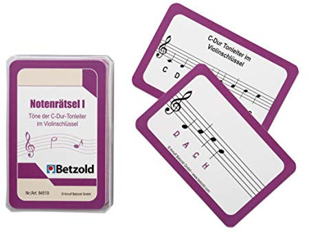 Betzold - Karten für den Magischen Zylinder, Notenrätsel - Lernkarten Musik