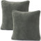 CelinaTex 2er Set Kissenbezug 50x50 cm Doppelpack Coral Fleece Kissenhülle, Dekokissen Bezug Sofakissenbezug Comfortable grau 5001336