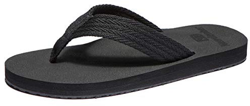 NewDenBer Damen Herren Flip Flips Surfen Zehentrenner Beach Pool Sandalen (40 EU, Black (Schwarz))