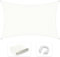 jarolift Voile d'ombrage Pare-Soleil rectangulaire, Hydrofuge, Brise-Soleil pour terrasse, Jardin, Balcon, Tissu Polyester 500 x 400 cm, Blanc crème