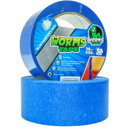 ARPON Profi Malerband 38mm x 50m - Universelles Kreppband für Malerarbeiten und Renovierungen - Klebeband zur Verwendung im Innen- und Außenbereich - Abklebeband UV-beständig - Made in EU