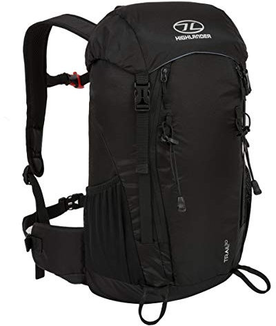 Highlander Unisex – Erwachsene Trail Rucksack, Schwarz, 30 L