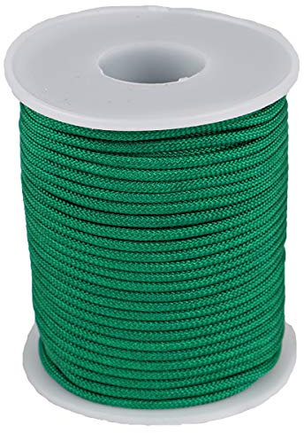Cordel de Nailon para Collar Pulsera Fabricación de Joyas Accesorios para Manualidades (2mm-98feet, Verde)