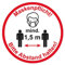 5 Stück Aufkleber Maskenpflicht! Bitte Abstand halten! 20 cm, selbstklebender PVC-Aufkleber