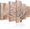 B&D XXL - Tableau décoratif nature 225x112,5 cm - Impression sur toile colorée - Décoration murale - Bois arbres forêt feuilles motif graphique nature plantes fond b-C-0046-b-p