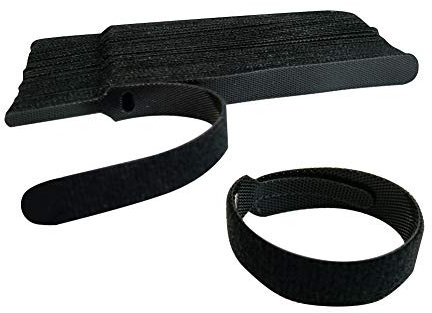 YIXISI 50 Stücke Klett Kabelbinder Wiederverschließbar, Klettband Kabelbinder, Kabelbinder mit Klett, für Zuhause Büro, Auto, PC, TV Kabel, Schwarz