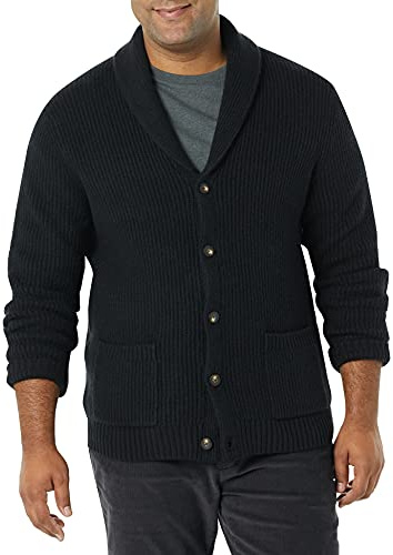 Amazon Essentials Hombre Cárdigan de Cuello Esmoquin, Tacto Suave y Manga Larga