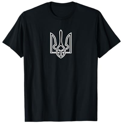 Ukrainisches Wappen Trysub Ukraine Kiew Ukrainische Flagge T-Shirt