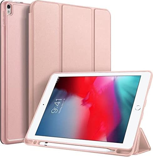 Dux Ducis - Funda para iPad Air 10.5 (2019) - Osom Series - Funda de piel sintética con soporte para lápices - función de encendido y apagado automáticos, color rosa