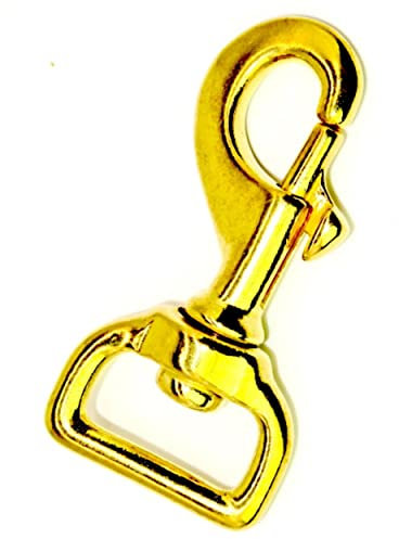 Metalworks Bolzenkarabiner (Messing, 78 x 39 mm - für 25 mm Gurtband) für Hundeleine/Schlüsselanhänger