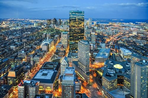 adrium Acryl-Bild 110 x 70 cm: Skyline der Stadt Boston (28217245)