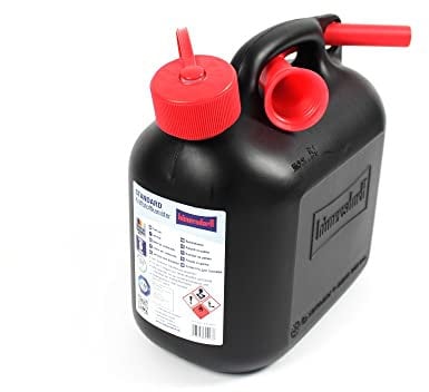 X-Parts - Tanica per benzina, 5 l, con omologazione ONU, chiusura di sicurezza per bambini, con beccuccio per diesel E10 + E85