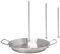 Brocheta vertical para barbacoa brasileña, soporte para brochetas de acero inoxidable, accesorios para barbacoa con 3 pinchos extraíbles para la mayoría de hornos